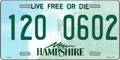 NH license plate 1200602
