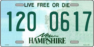 NH license plate 1200617