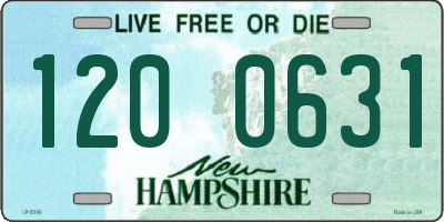 NH license plate 1200631