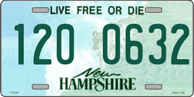 NH license plate 1200632