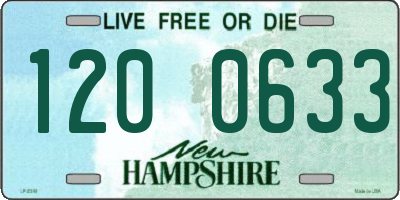 NH license plate 1200633