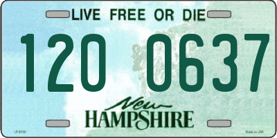 NH license plate 1200637