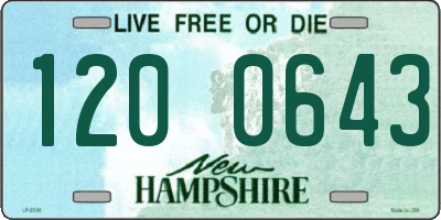 NH license plate 1200643