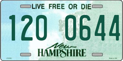 NH license plate 1200644