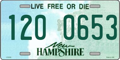 NH license plate 1200653
