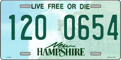 NH license plate 1200654