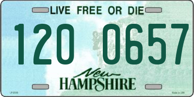 NH license plate 1200657