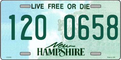 NH license plate 1200658