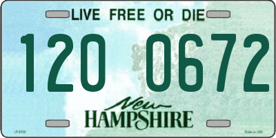 NH license plate 1200672