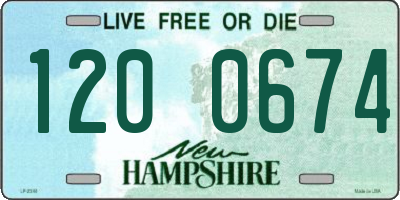 NH license plate 1200674