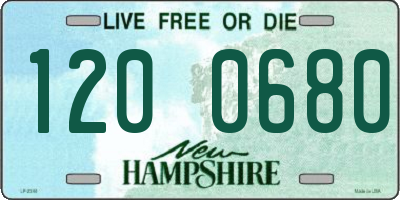 NH license plate 1200680