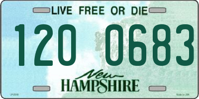 NH license plate 1200683