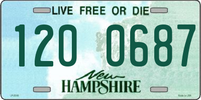 NH license plate 1200687