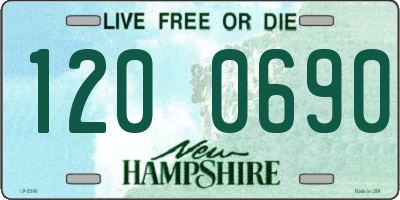 NH license plate 1200690