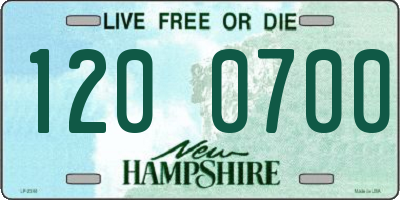 NH license plate 1200700