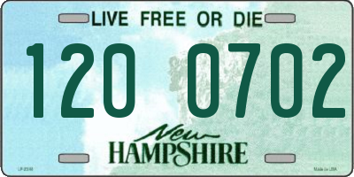 NH license plate 1200702