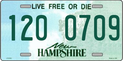 NH license plate 1200709