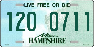 NH license plate 1200711
