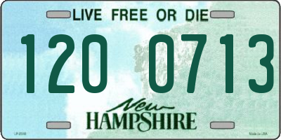 NH license plate 1200713