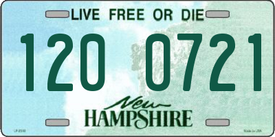 NH license plate 1200721