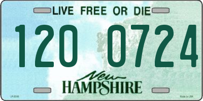 NH license plate 1200724