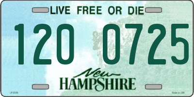 NH license plate 1200725