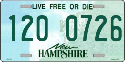 NH license plate 1200726