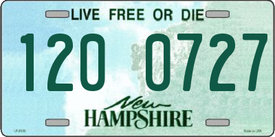NH license plate 1200727
