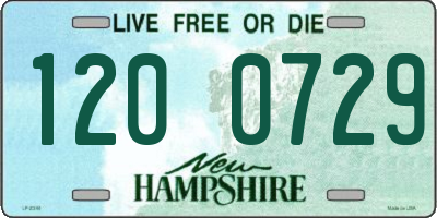 NH license plate 1200729