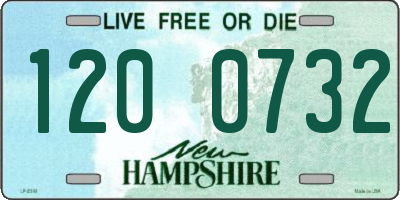 NH license plate 1200732