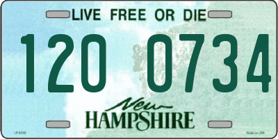NH license plate 1200734