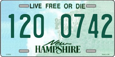 NH license plate 1200742