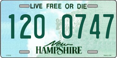 NH license plate 1200747