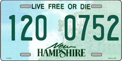 NH license plate 1200752