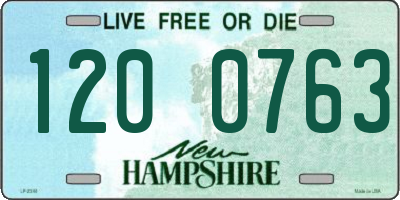 NH license plate 1200763