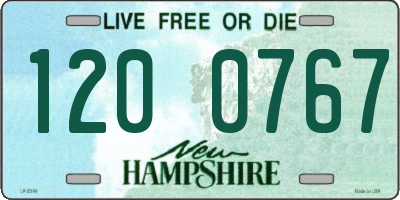 NH license plate 1200767