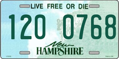 NH license plate 1200768