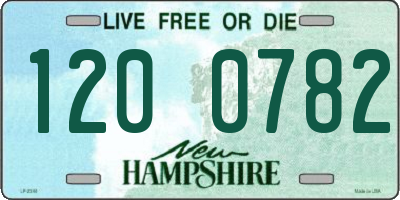 NH license plate 1200782