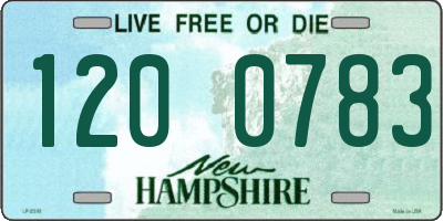 NH license plate 1200783