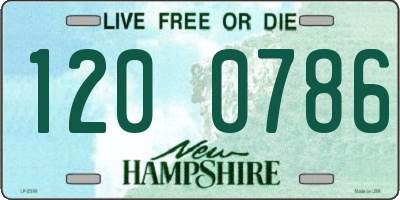NH license plate 1200786