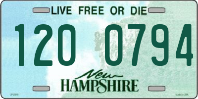 NH license plate 1200794