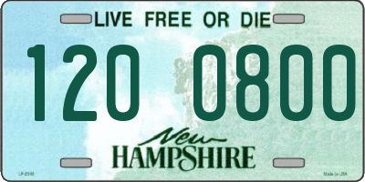 NH license plate 1200800