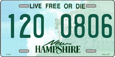 NH license plate 1200806