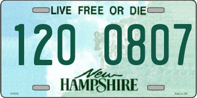 NH license plate 1200807