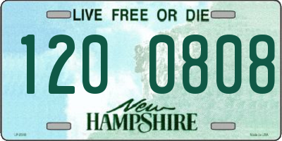 NH license plate 1200808