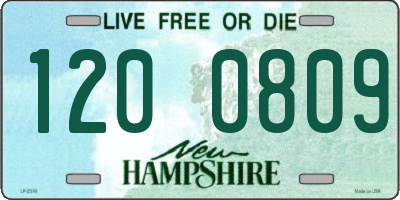 NH license plate 1200809