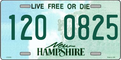 NH license plate 1200825