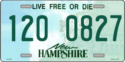 NH license plate 1200827
