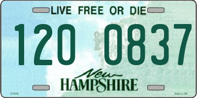 NH license plate 1200837