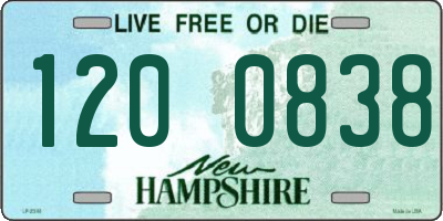 NH license plate 1200838